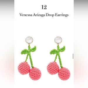 Venessa Arizaga Drop Strawberry Earrings